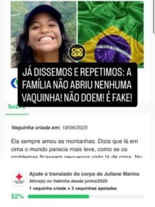 Família alerta para golpe em vaquinha falsa sobre translado do corpo de Juliana Marins ao Brasil